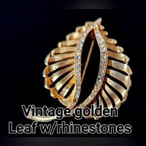 VINTAGE leaf brooch set of 4